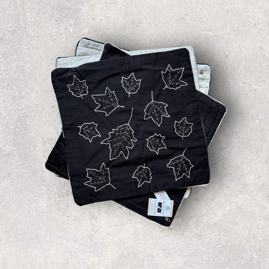 Hand Embroidered Cushion Covers (Set of 4 | Embroidered 2, Plain 2)