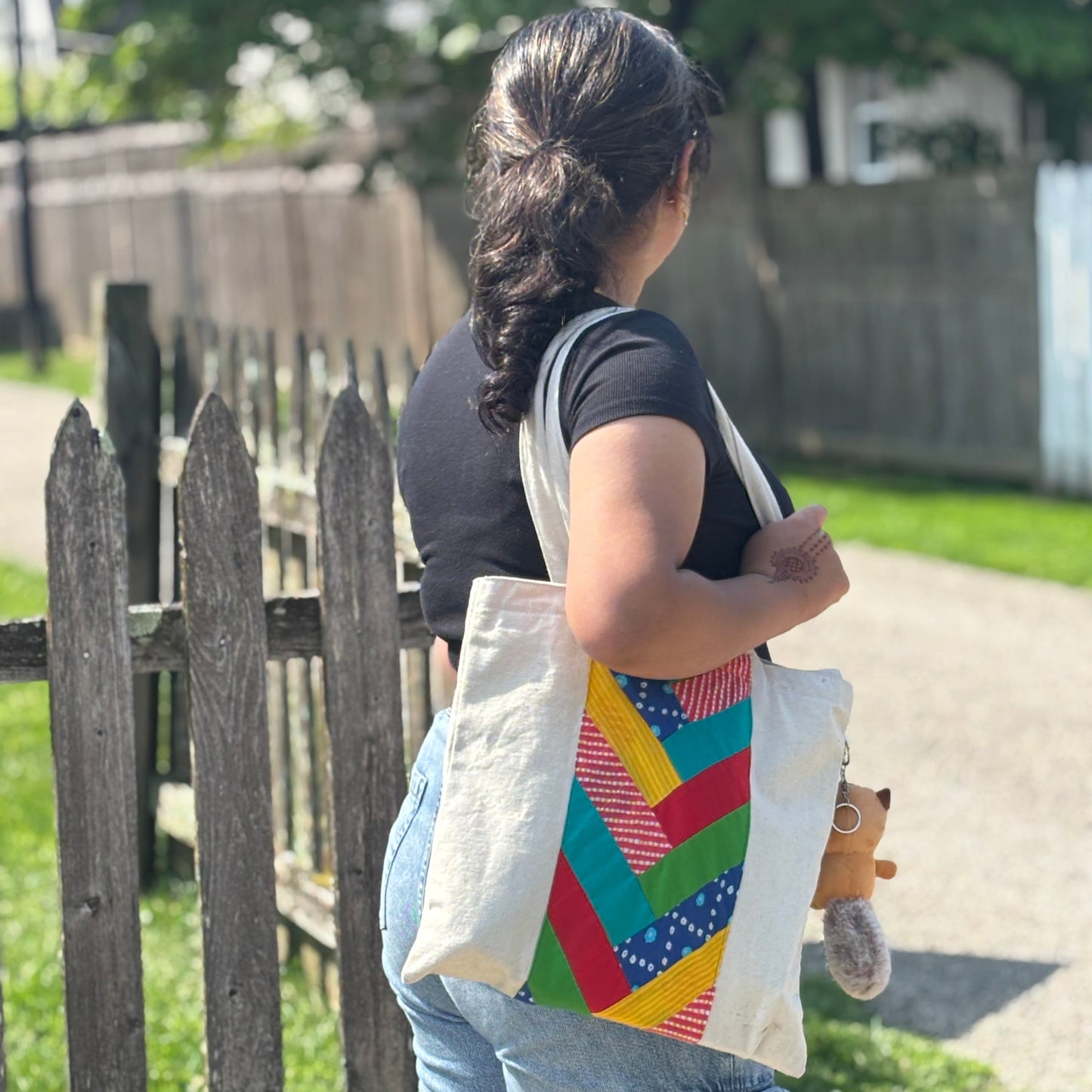 Aadhya Chevron Tote Bag