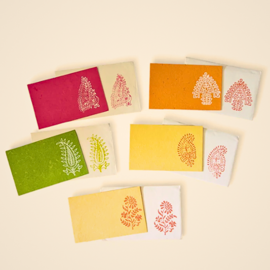 Handmade Paper Note Cards (set of 5)