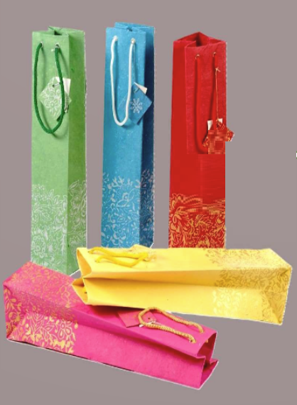 Handmade Paper Vertical Gift Bags