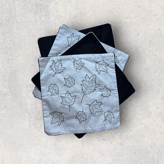 Hand Embroidered Cushion Covers (Set of 4 | Embroidered 2, Plain 2)