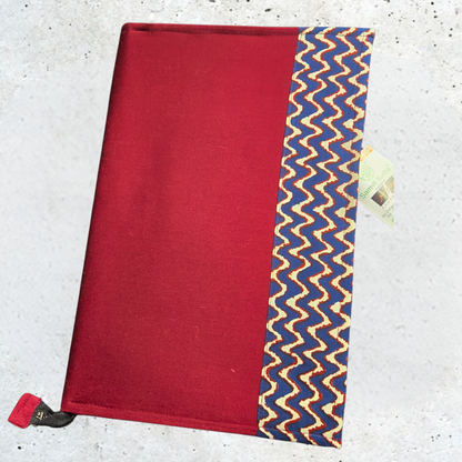Fabric File Folder with zip closure & inner pockets
