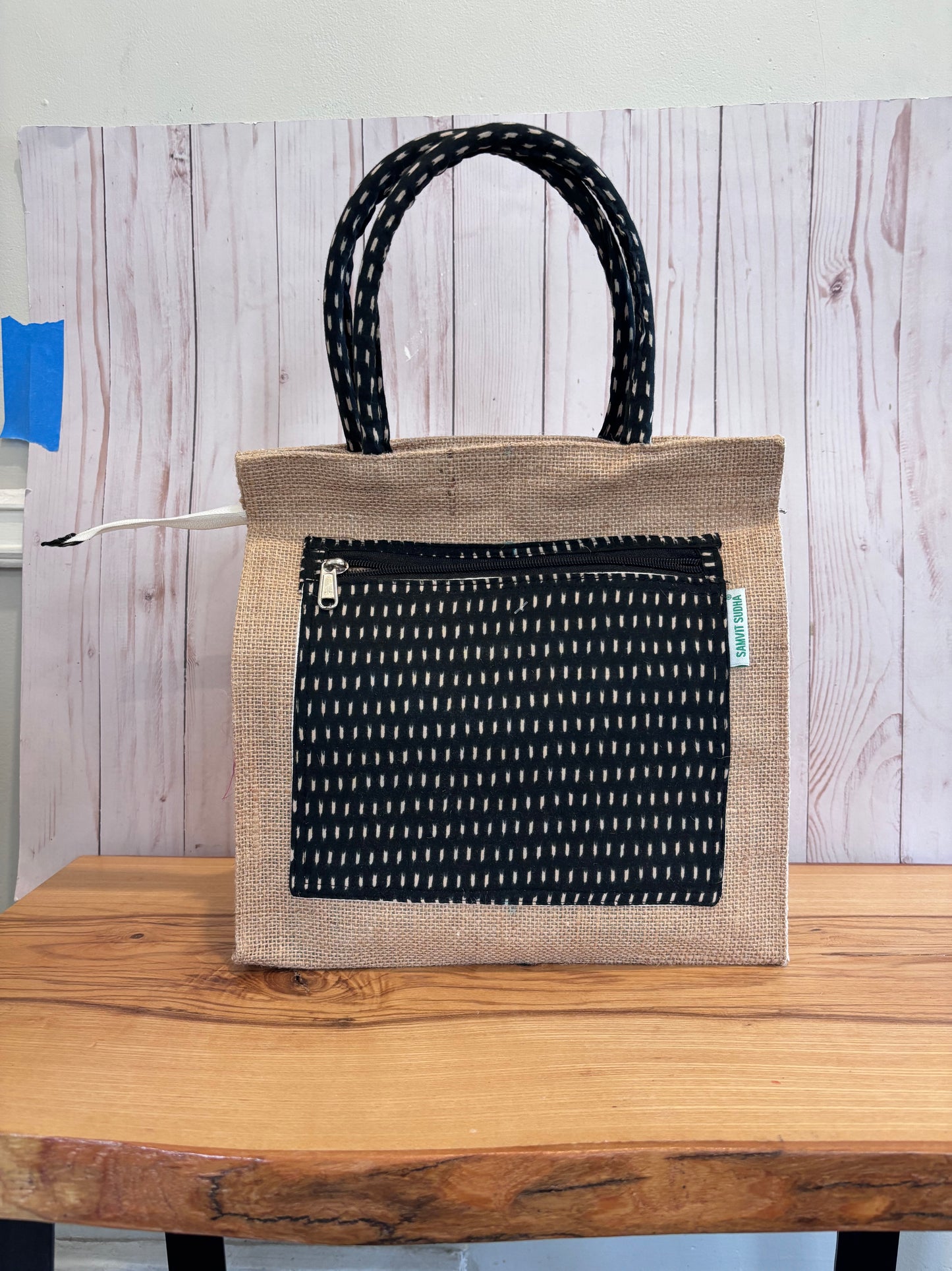 Jute Shopping Bag (includes pockets inside & out)