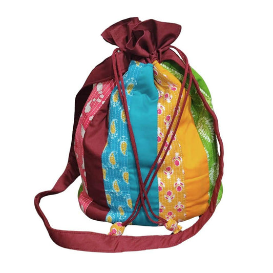 Multi Colored Cotton Batwa - Shoulder Bag
