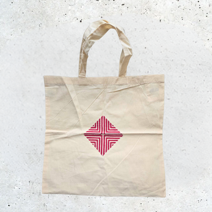 Rahi Grocery Bag with Block Printed Pattern