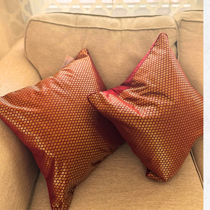 Brocade Cushion Covers (set of 2) 18” x 18"