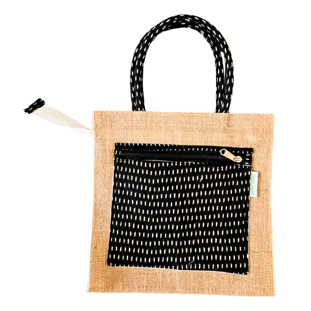 Jute Shopping Bag (includes pockets inside & out)