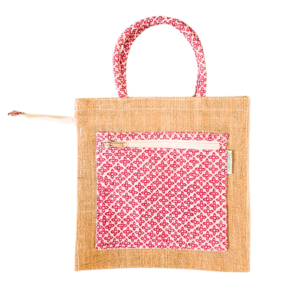 Jute Shopping Bag (includes pockets inside & out)