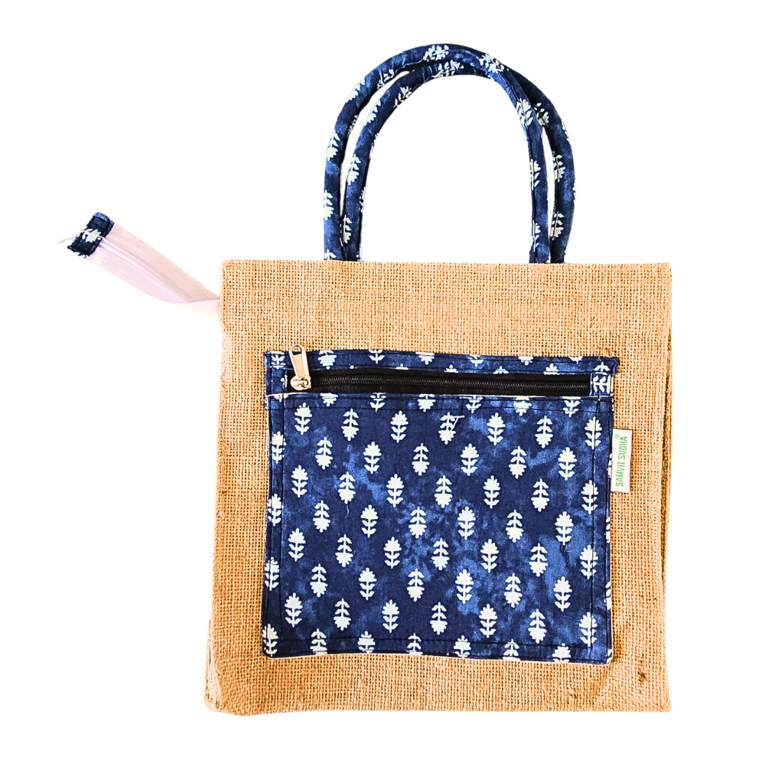 Jute Shopping Bag (includes pockets inside & out)