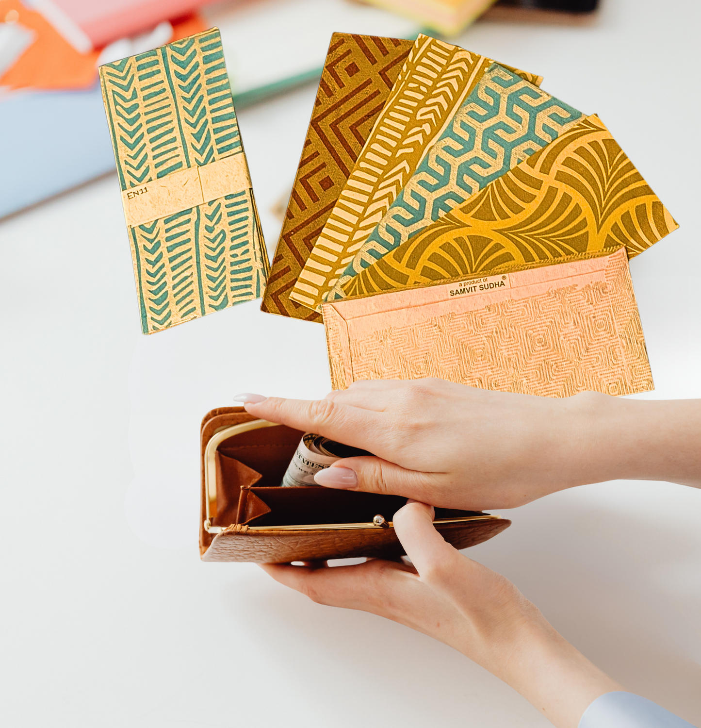 Handmade paper gifting envelopes (set of 5 envelopes)